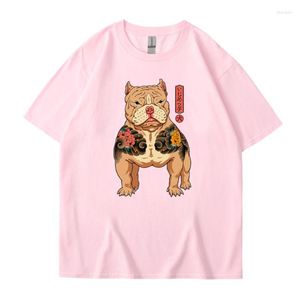 Herr t-skjortor män t-shirt tecknad tatuering hund kreativ mönster tryck tshirt manlig märke teeshirt sommar bomullsskjorta