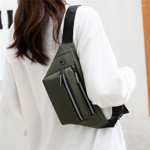 Marsupi Borsa da uomo impermeabile Borsa da petto alla moda Sport all'aria aperta Crossbody Viaggi casual Cintura da uomo Marsupio Borsa per telefono