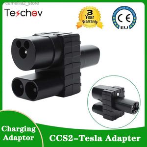 Acessórios para veículos elétricos CCS 2 para Tesla EV Adaptador de carregamento 400A CCS2 Combo Tesla Conversor para carregador de carro CCS2 Tesla Adapterr Q231113