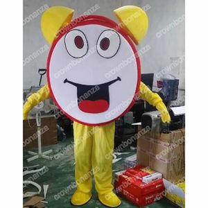 Super Cute Alarm clock Mascot Costumes Halloween Cartoon Character Outfit Suit Xmas Outdoor Party Outfit Unisex Promotional Advertising Clothings