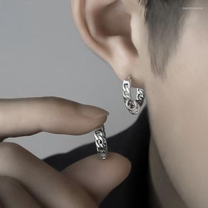 Studörhängen punk silver färg örhänge för män kvinnor enkel geometri kedja öron naglar smycken tillbehör älskare födelsedagspresent