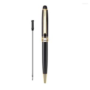 Portable Metal Rotatable Ballpoint Pen Write Smoothly For Students Stationery