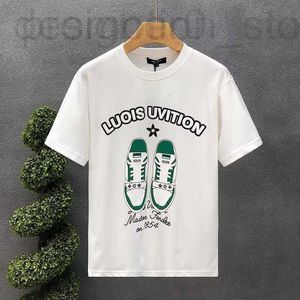 Herr t-shirts designer kort ärm 2023 Nya sommarkoreanska personliga skor tryckt rund hals pullover t-shirt topp casual wear 10rc r6te