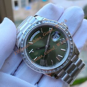 10 Styles BP Watches 228349RBR 228206 228349 40mm Dual Date Roman Siffror Green Dial V2 Strap Watch Cal.2813 Movement Automatic Sapphire Men's Watch Wristwatches