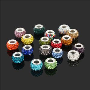 Multicolor Crystal Harts Rhinestone Bead Silver Plated Core Crystal Loose Pärlor Halsband Pärlor Fit Armeles pärlor 2525