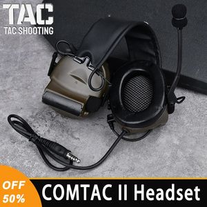 Andra sportartiklar WADSN TACTICAL C2 COMTAC II Hjälm Headset Kommunikation Utomhusjakt Skytte hörlurar Airsoft U94 PTT Earphone 231113