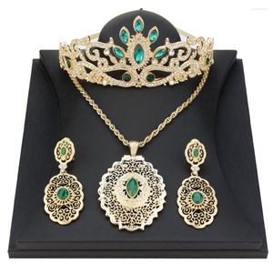 Necklace Earrings Set Neovisson Arabian Wedding Jewelry Robe Dress Belt Moroccan Metal Waist Chain Bridal Crown Gift
