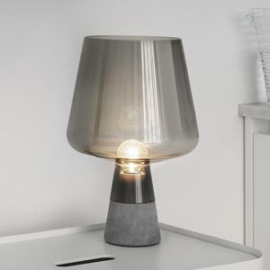 Lampade da tavolo moderna lampada a cemento designer nordico leimu per camera da letto decorazione per comodini da letto industriale scrivania in vetro ambra industriale