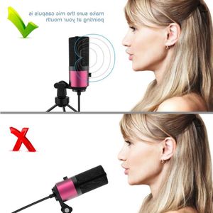 Freeshipping USB Mic Fifine Desktop Condenser Microphone For YouTube Videos Live Broadcast Online Meeting Skype Suit for Windows Mac PC LHFL