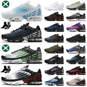 Высококачественная TN Plus 3 Trened Mens Sports Sports Laser Blue White Obsidian Hyper Violet Deep Wolf Grey Ghost Green Tns Тройные кроссовки тройной берлинской тренажеры