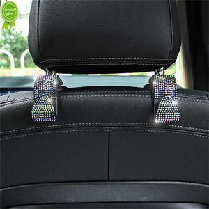 New Car Seat Back Hook Bling Diamond Hanger Auto Back Universal Headrest Mount Storage Holder Car Interior Accessories