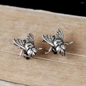 Stud Earrings Jenamery S925 Sterling Silver For Women Men Personality Alternative Punk Thai Ear Jewelry