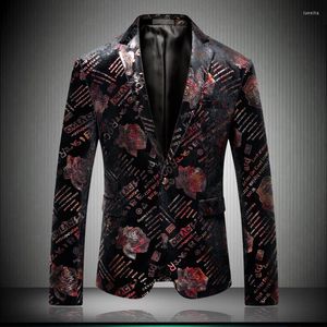 Ternos masculinos Designer Famouse Brand Top Men Blazers Slim Fit Stylish Rose Smart Casual One Button Mens Suit Jacket M-5xl 6001