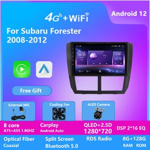 Vídeo de rádio do carro Android 2din DVD Player GPS Navegação para Subaru Forester 2008-2012 DSP Bluetooth WiFi SWC