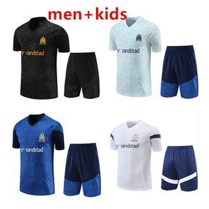 23 24 kids marseilles soccer jerseys Short sleeves vest 2023 2024 CLAUSS GERSON GUENDOUZI MILIK UNDER tracksuit maillot de football shirt uniforms training suit