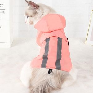 Abbigliamento per cani Pet Cat Impermeabile Giacca impermeabile con cappuccio per esterni Tuta con nastro riflettente per cani di taglia piccola, media e grande Mantello antipioggia per gatti S-3XL