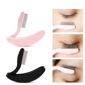 Makeup Brushes Foldable Ultra-fine Steel Needle Eyebrow Eyelashes Eye Brow Extension Brush Metal Comb Cosmetic Tools Pink Black