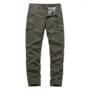 Pantaloni da uomo Pantaloni mimetici in cotone 2023 Pantaloni da uomo dritti da esterno Tuta ampia allentata Uniforme militare Resistente all'usura Casual