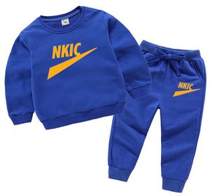 Children Clothing Toddler Brand LOGO Sets Autumn Sports Suit Fashion Boys Girls Hooded Sweatshirts Pants Outfit Suit Kids Tracksuit For 2Pcs/Set