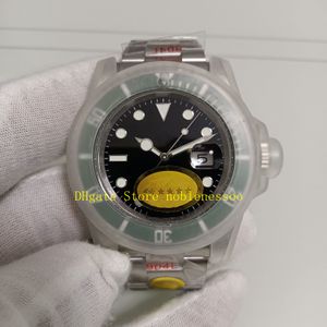 Relógio masculino de aço 904L com foto real de 3 cores, 41 mm 126610, data, mostrador preto, moldura de cerâmica verde 126619, pulseira de choque KIF V12 Dive Sport Cal.3235, relógio de movimento