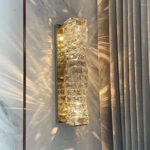 Lampada da parete Moderna di lusso a LED in cristallo di luce in acciaio inossidabile Soggiorno Sala da pranzo Cucina Sfondo TV Illuminazione Art Deco