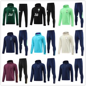 2023 24 Tracksuits Masculinos Itália Argélia Argentinas Conjuntos de Futebol 23 24 Alemanha Brasil Jaquetas Hoodie Futebol Jogging