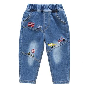 Jeans ienens 2-9 anos crianças meninos roupas jeans skinny calça clássica crianças roupas jeans de fundo longo