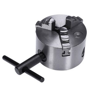 Freeshipping 3 inç 3 çene torna Chuck K11-80 K11 80 mm 80mm Manuel Chuck Benlik Torna Parçaları Diy Metal Torna Aksesuarları Njhor