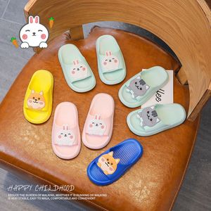 First Walkers Pink Rabbit Children s Slippers Summer Non slip Bath Cartoon Household Children Bunny for Teenage Girls and Boys 230412