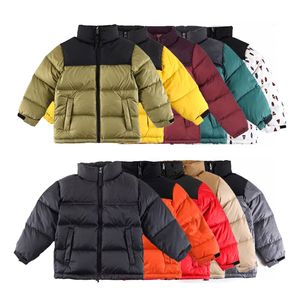 Зимнее белое утиное детское пуховое пальто NF, дизайнерская куртка, сетчатая красная прямая трансляция, молодежный корейский красивый утолщенный теплый воротник-стойка 2024