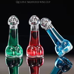 Tumblers 6pc Dick S Wine Kokteyl Viski Willy Penis Cam Kupası Bachelorette Hen Gece Partisi Zizi Votka Plastik Traws 230413