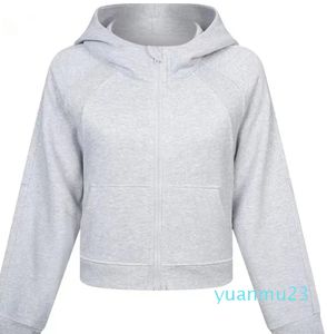 Yoga Sweatshirt Full Zip Hoody Hoodies Outdoor Leisure Sweatshirts Gym Clothes Women Tops Workout Fitness Thick Yoga Jackets Exercise