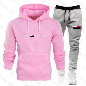 Designer agasalho mulheres rosa duas peças conjunto outono inverno manga comprida com capuz moletom e calças outfits homens jogging esporte terno moda carta impressão conjunto de roupas esportivas