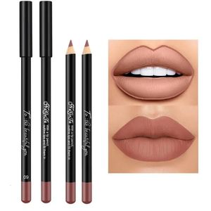 Lápis labiais 24 cores Matte Batom Lápis de longa duração Lip Liner Velvet Lips Maquiagem Cosmética Maquillaje Mulheres Beleza Make Up pode ser cortado 231113