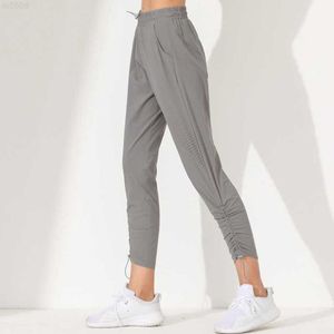 Damen-Yogahose, Fitness, Übung, Laufen im Freien, elastisch, schnell trocknend, Hüftheben, atmungsaktiv, lässig, Kwam