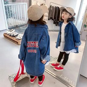 Giacche Ragazze Ragazzi Denim Lungo Primavera Autunno Abbigliamento Moda Bambini Baby Jeans Cappotti Abbigliamento per bambini Overwear