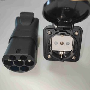 電気自動車アクセサリタイプ2 EV充電器アダプターIEC62196外部充電ソケットプラグアダプターAC 220V EVアダプターコネクタビークルQ231113