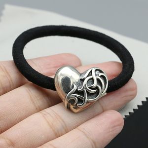 L05-5 S Sterling Sier Band Personalized Fashion Punk Hip Hop Style Peach Heart Hair Ornament Headstring Cross Flower Letter Shape Lover Gift