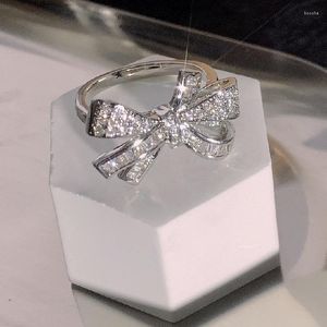 Moissanite 클러스터 반지 화이트 골드 여성 반지 모산 다이아몬드 결혼식/약혼/기념일/생일/파티/발렌타인 선물