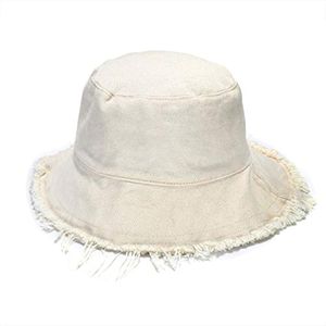 hink hattar för kvinnor solhattar för kvinnor sommar avslappnad bred grim bomull hink hatt strand semester rese tillbehör hink hatt med strängar