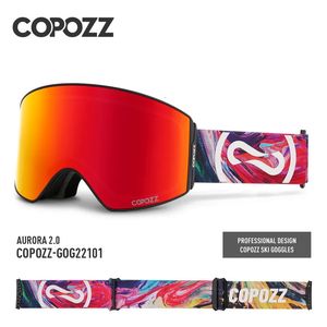 Kayak Goggles Manyetik Kayak Goggles Hızlı Değişiklik Anti-Fog UV400 Snowboard Goggles Profesyonel Çift Katmanlı Lens Erkekler İçin Kayak Gözlükleri Kadınlar 231113