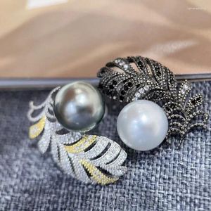 Dangle Earrings 9-10mm Natural Round Genuine Black White South Seas Pearl 925 Sterling Silver