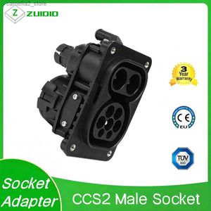 Accesorios para vehículos eléctricos CCS 2 COMBO EVSE PHEV Adaptador de enchufe de carga lateral para automóvil eléctrico Conector de cargador CCS2 EV 150A DC 9 pines para vehículo CCS 2 tipo 2 Q231113