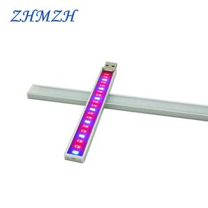 Grow Lights ZHMZH Portable Bekväm LED Full Spectrum Phyto Growth Lamp LED -växt Lampan USB Rödblå Hydroponic Grow Light P230413