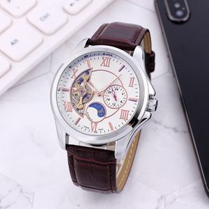 남성용 오메그 손목 시계 2023 New Mens Watches 42mm Tourbillon 자동 기계식 시계 최고 럭셔리 브랜드 가죽 스트랩 달달 상대 남성 패션 Montre de Luxe One