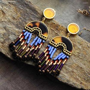 Stud Earrings Exquisite Boho-chic Women Dangle Chandelier Seed Beads Earring Costume Ethnic Holiday Jewelry Gifts