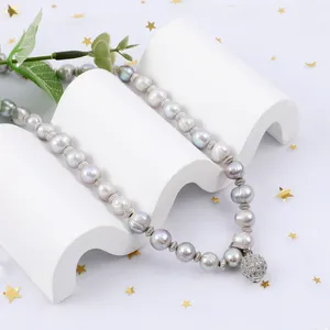Hänge halsband Makersland disco boll halsband mode smycken tillbehör för damer grossist trendiga smycken pärla kvinnor flickor