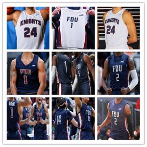 Ncaa College Fairleigh Dickinson Knights FDU Basketball Jersey Cameron Tweedy Demetre Roberts Grant Singleton Ansley Almonor Joe Munden Jr. Heru Bligen Lamaute