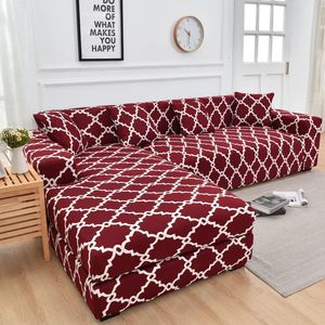 Chair Covers geometric printed sectional sofa cover for living room L shaped sofa protector elastic anti-dust need to buy 2 pieces together 231113