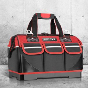 Tool Bag 1680D Oxford Cloth Tool Bag Electrician Heavy Duty Organizers Waterproof Multifunction Wear Resistance Toolbox Storage Bag 230413